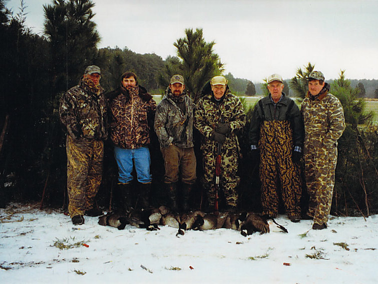 Six in the snow with the day’s geese